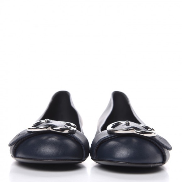 GUCCI Calfskin Sachalin Flats EU40 Blue - Picture 3 of 9